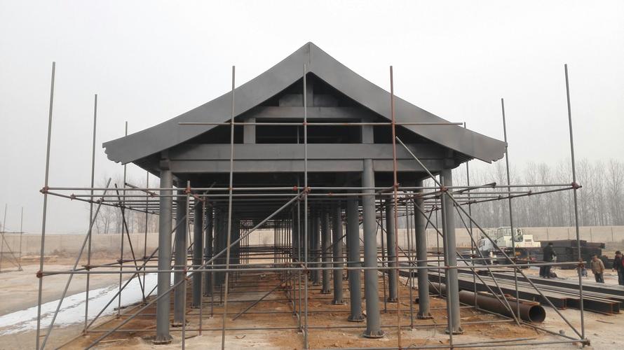 北京溪湖景源園林古建筑工程:澳大利亞鋼結構古建筑工程.