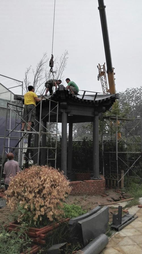 北京溪湖景源園林古建筑工程:澳大利亞鋼結(jié)構(gòu)古建筑工程.