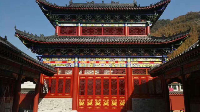 貴陽(yáng)古建筑仿古門樓圖片,仿古門窗工程施工