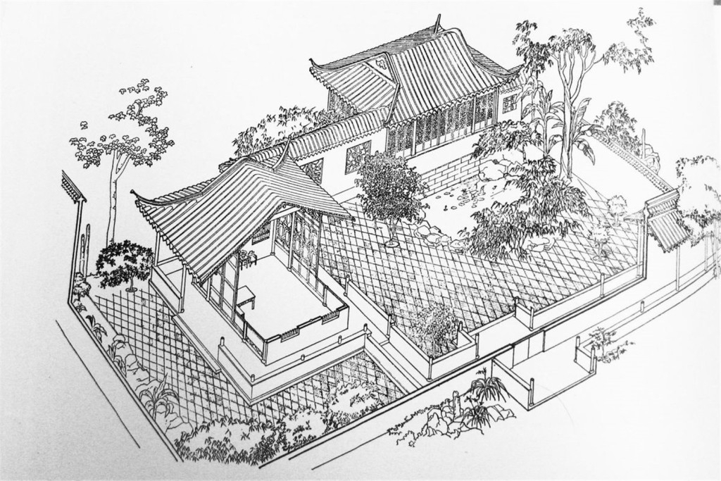 歐式建筑手繪圖圖片