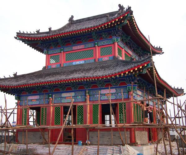 北京溪湖景源園林古建筑工程:澳大利亞鋼結構古建筑工程.