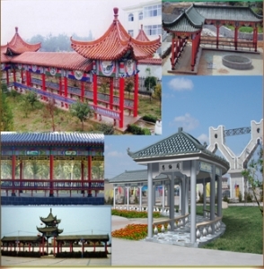 2_大冶園林景觀,大冶新疆防腐木涼亭,大冶古建筑設_